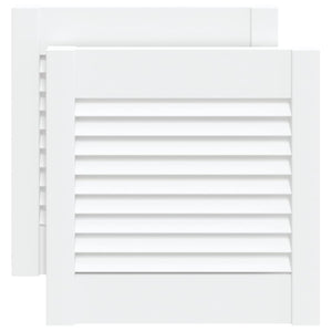 Ante a Lamelle 2 pz Bianche 39,5x39,4 cm in Legno di Pino 151143