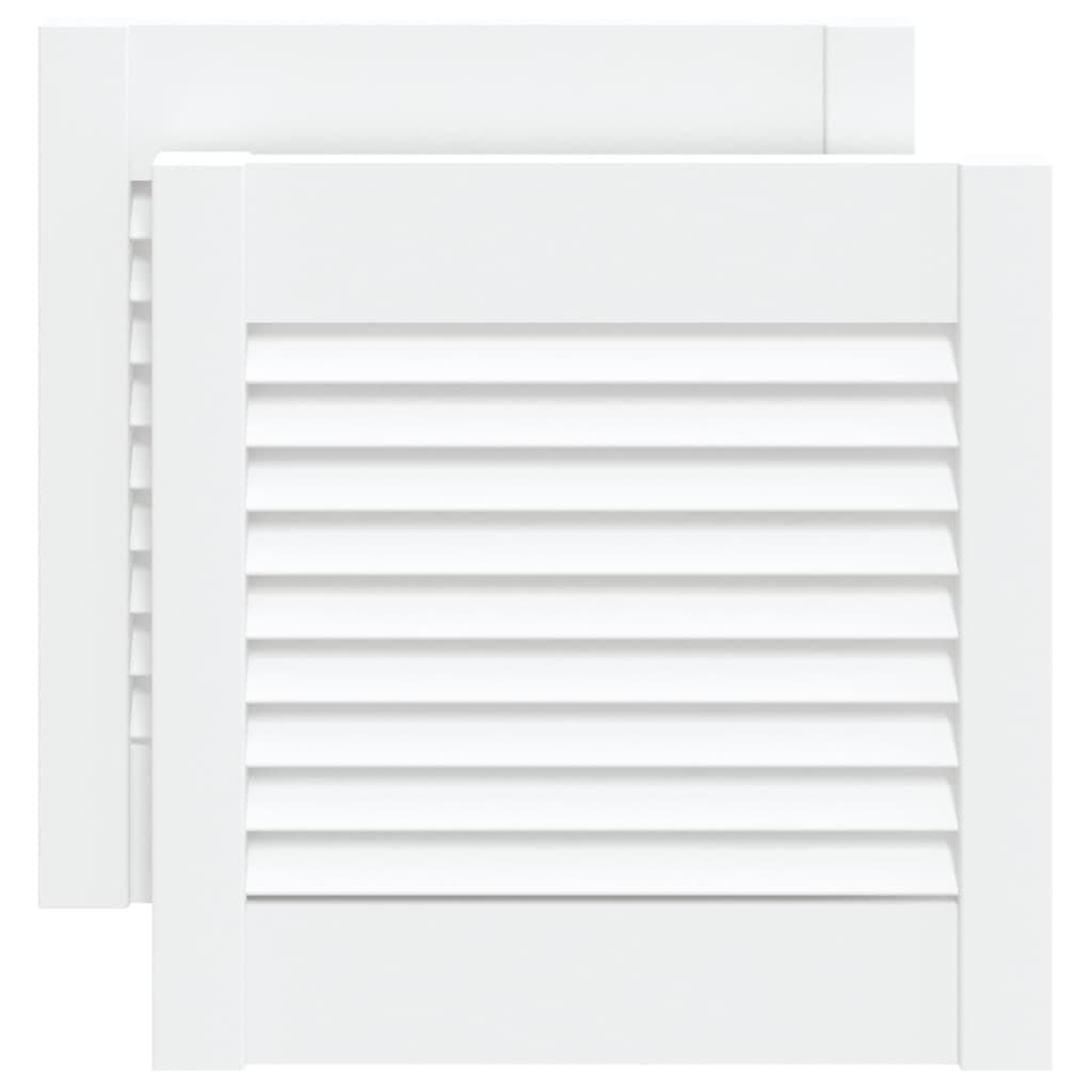 Ante a Lamelle 2 pz in Massello di Pino Bianche 39,5x39,4 cm cod mxl 77358