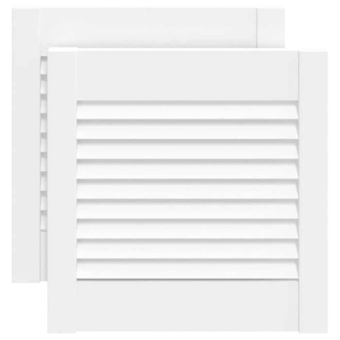 Ante a Lamelle 2 pz in Massello di Pino Bianche 39,5x39,4 cm cod mxl 77358