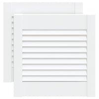 Ante a Lamelle 2 pz Bianche 39,5x39,4 cm in Legno di Pino 151143