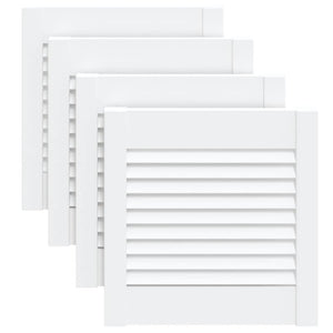 Ante a Lamelle 4 pz Bianche 39,5x39,4 cm in Legno di Pino 151144