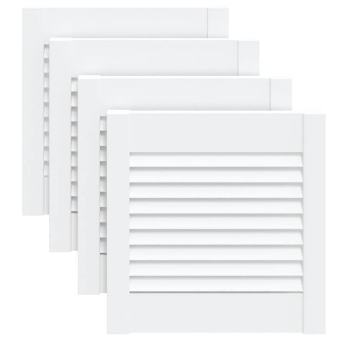 Ante a Lamelle 4 pz Bianche 39,5x39,4 cm in Legno di Pino 151144