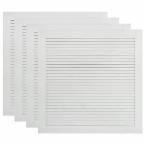 Set di 4 ante a persiana in legno massello di pino, ante per armadi, ante per ripiani, per armadio, guardaroba, guardaroba, 39,5 x 39,4 cm, bianco 02_0003926