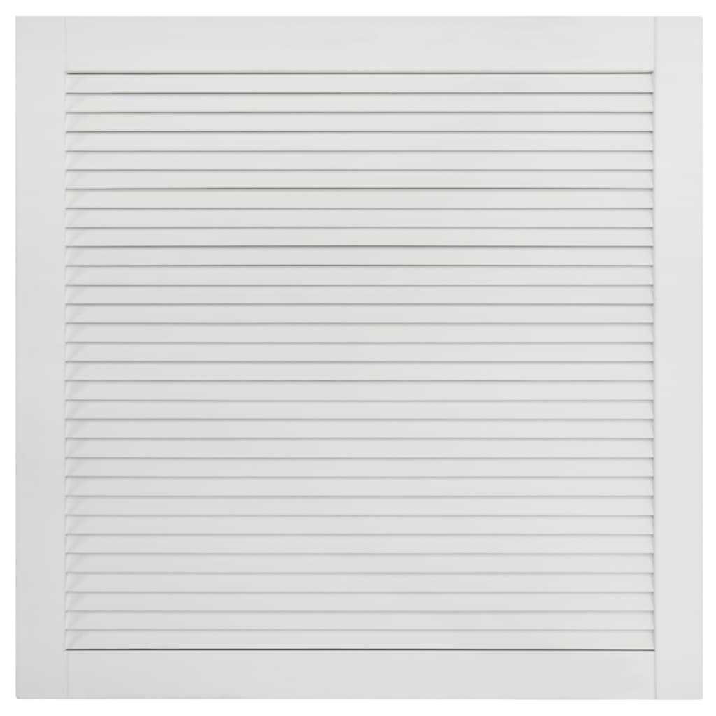 Set di 4 ante a persiana in legno massello di pino, ante per armadi, ante per ripiani, per armadio, guardaroba, guardaroba, 39,5 x 39,4 cm, bianco 02_0003926