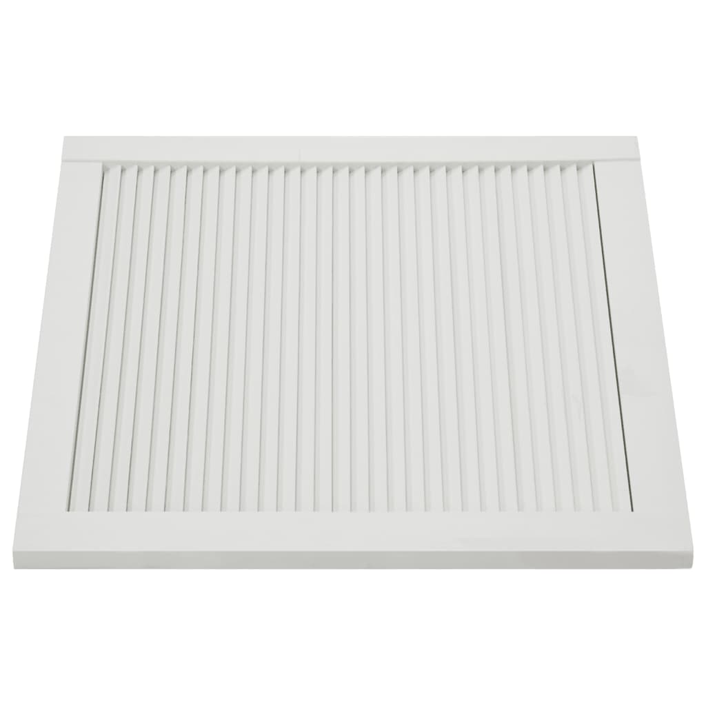 Set di 4 ante a persiana in legno massello di pino, ante per armadi, ante per ripiani, per armadio, guardaroba, guardaroba, 39,5 x 39,4 cm, bianco 02_0003926