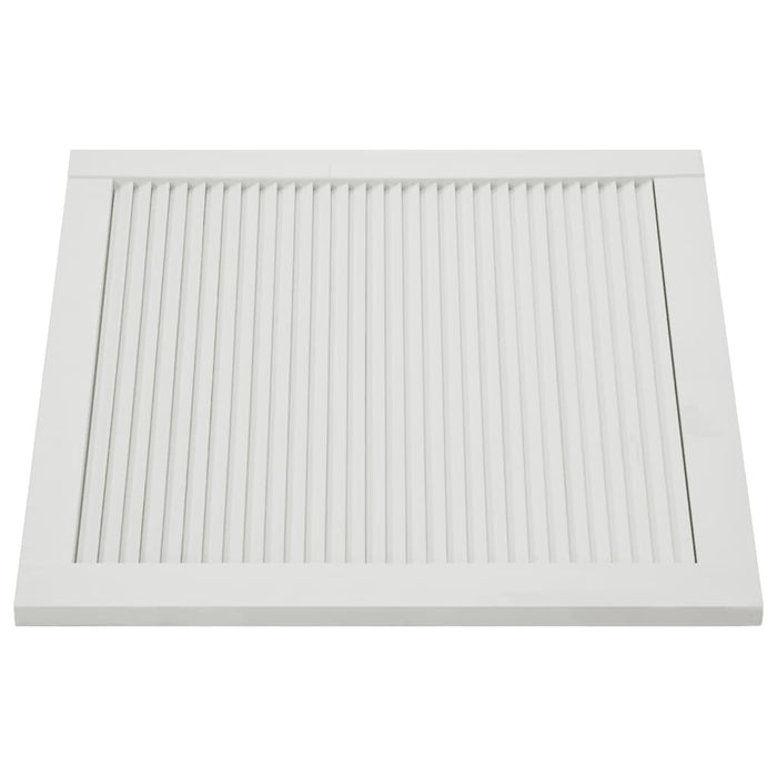 Set di 4 ante a persiana in legno massello di pino, ante per armadi, ante per ripiani, per armadio, guardaroba, guardaroba, 39,5 x 39,4 cm, bianco 02_0003926