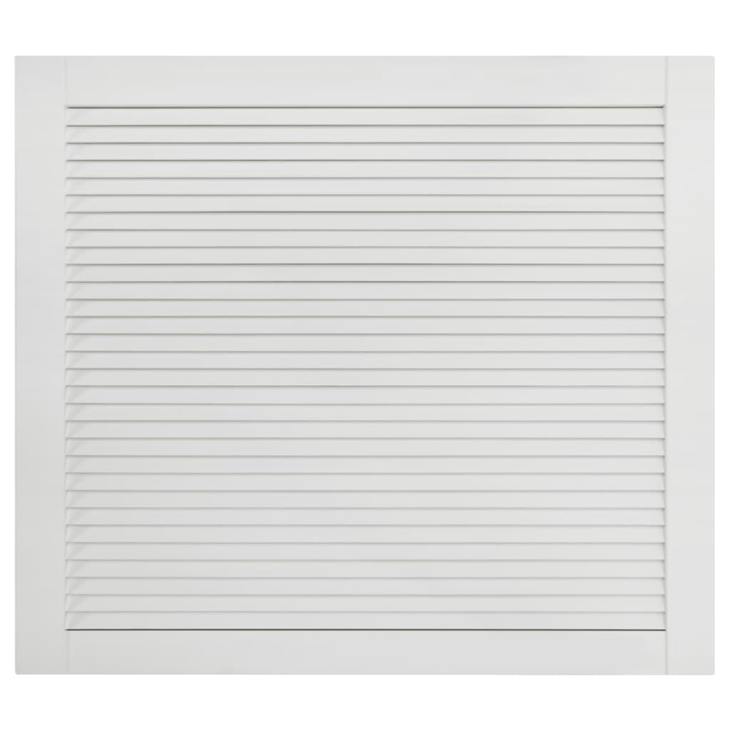Porta persiana in legno massello di pino, porta dell'armadio, rivestimento per porta dell'armadio, guardaroba, paravento, bianco 39,5 x 49,4 cm 02_0003879