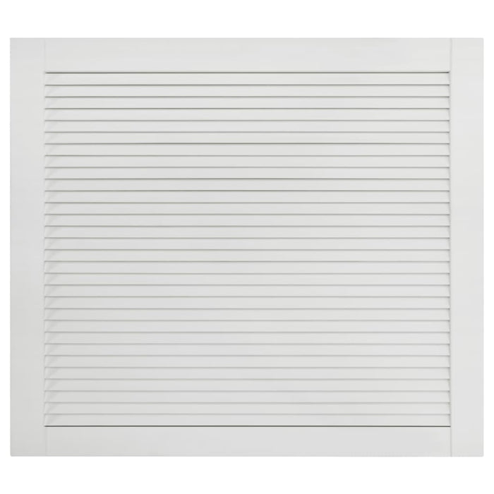 Porta persiana in legno massello di pino, porta dell'armadio, rivestimento per porta dell'armadio, guardaroba, paravento, bianco 39,5 x 49,4 cm 02_0003879