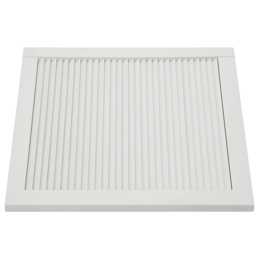 Porta persiana in legno massello di pino, porta dell'armadio, rivestimento per porta dell'armadio, guardaroba, paravento, bianco 39,5 x 49,4 cm 02_0003879