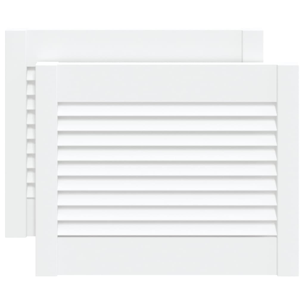 Ante a Lamelle 2 pz Bianche 39,5x49,4 cm in Legno di Pino 151146