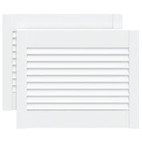 Ante a Lamelle 2 pz Bianche 39,5x49,4 cm in Legno di Pino 151146