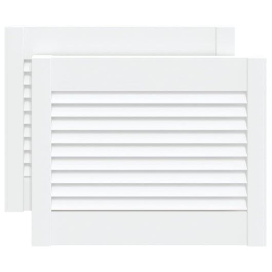 Ante a Lamelle 2 pz Bianche 39,5x49,4 cm in Legno di Pino 151146