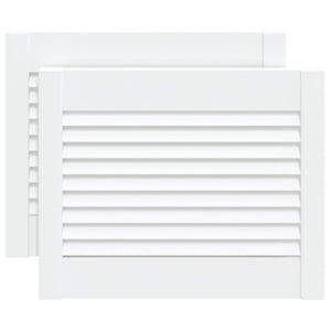 Ante a Lamelle 2 pz Legno Massello di Pino Bianche 39,5x49,4cm cod mxl 72948