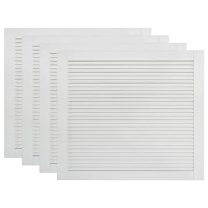 Set di 4 ante in legno massello di pino, ante con persiane, ante per armadi, ante per ripiani, rivestimento per armadio, guardaroba, guardaroba, 39,5 x 49,4 cm, bianco 02_0003927