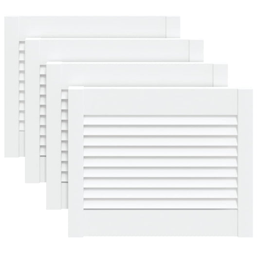 Ante a Lamelle 4 pz Bianche 39,5x49,4 cm in Legno di Pino 151147