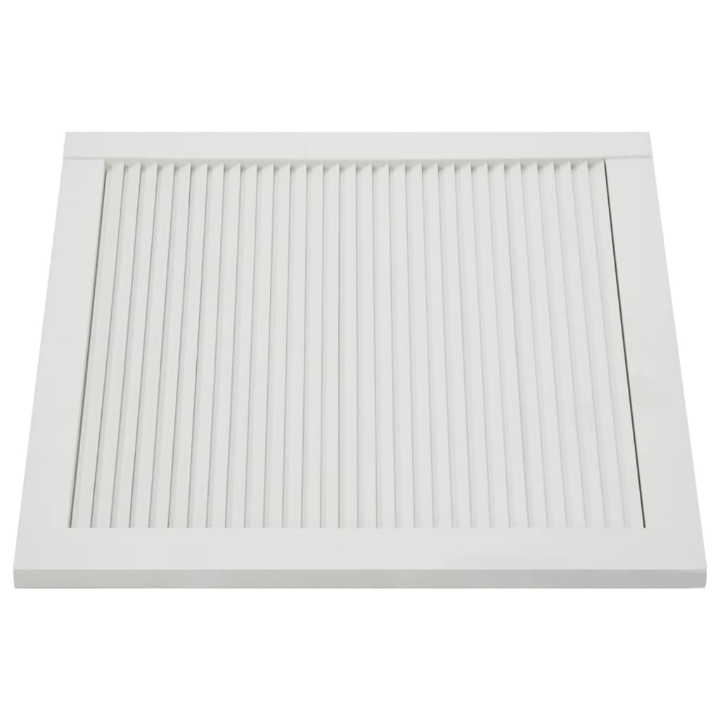 Set di 4 ante in legno massello di pino, ante con persiane, ante per armadi, ante per ripiani, rivestimento per armadio, guardaroba, guardaroba, 39,5 x 49,4 cm, bianco 02_0003927