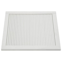Set di 4 ante in legno massello di pino, ante con persiane, ante per armadi, ante per ripiani, rivestimento per armadio, guardaroba, guardaroba, 39,5 x 49,4 cm, bianco 02_0003927