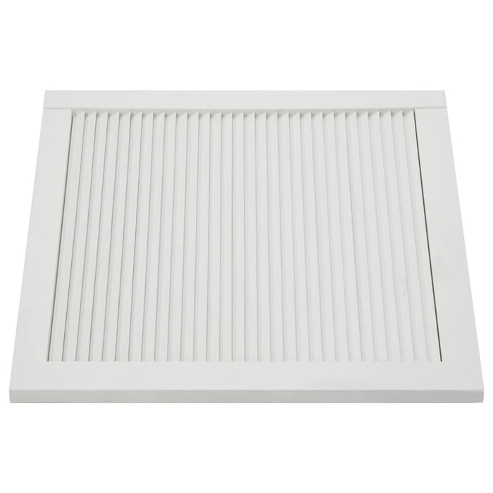Set di 4 ante in legno massello di pino, ante con persiane, ante per armadi, ante per ripiani, rivestimento per armadio, guardaroba, guardaroba, 39,5 x 49,4 cm, bianco 02_0003927