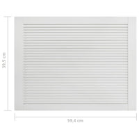 Porta a persiana in legno massello di pino bianco 39,5 x 59,4 cm 02_0003880