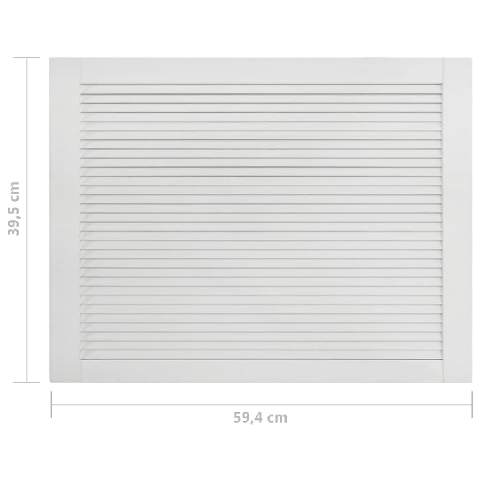 Porta a persiana in legno massello di pino bianco 39,5 x 59,4 cm 02_0003880