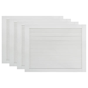 Set di 4 ante con persiana, ante per armadi, ante per scaffali, per armadio, guardaroba, guardaroba, 39,5 x 59,4 cm, in legno massello di pino bianco 02_0003928
