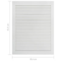 Porta a persiana Legno di pino massiccio 61,5x39,4 cm bianco 02_0003881