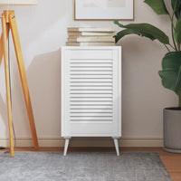 Anta con Design a Lamelle Bianca 61,5x39,4 cm in Legno di Pino 151151