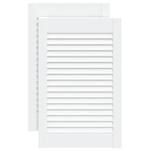 Ante a Lamelle 2 pz Bianche 61,5x39,4 cm in Legno di Pino 151152