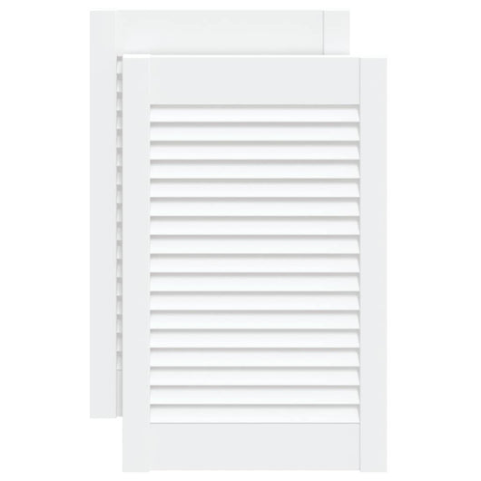 Ante a Lamelle 2 pz Bianche 61,5x39,4 cm in Legno di Pino 151152