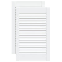 Ante a Lamelle 2 pz Bianche 61,5x39,4 cm in Legno di Pino 151152