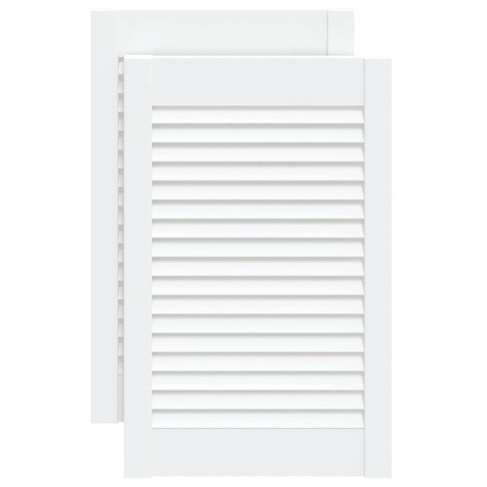 Ante a Lamelle 2 pz Bianche 61,5x39,4 cm in Legno di Pino 151152