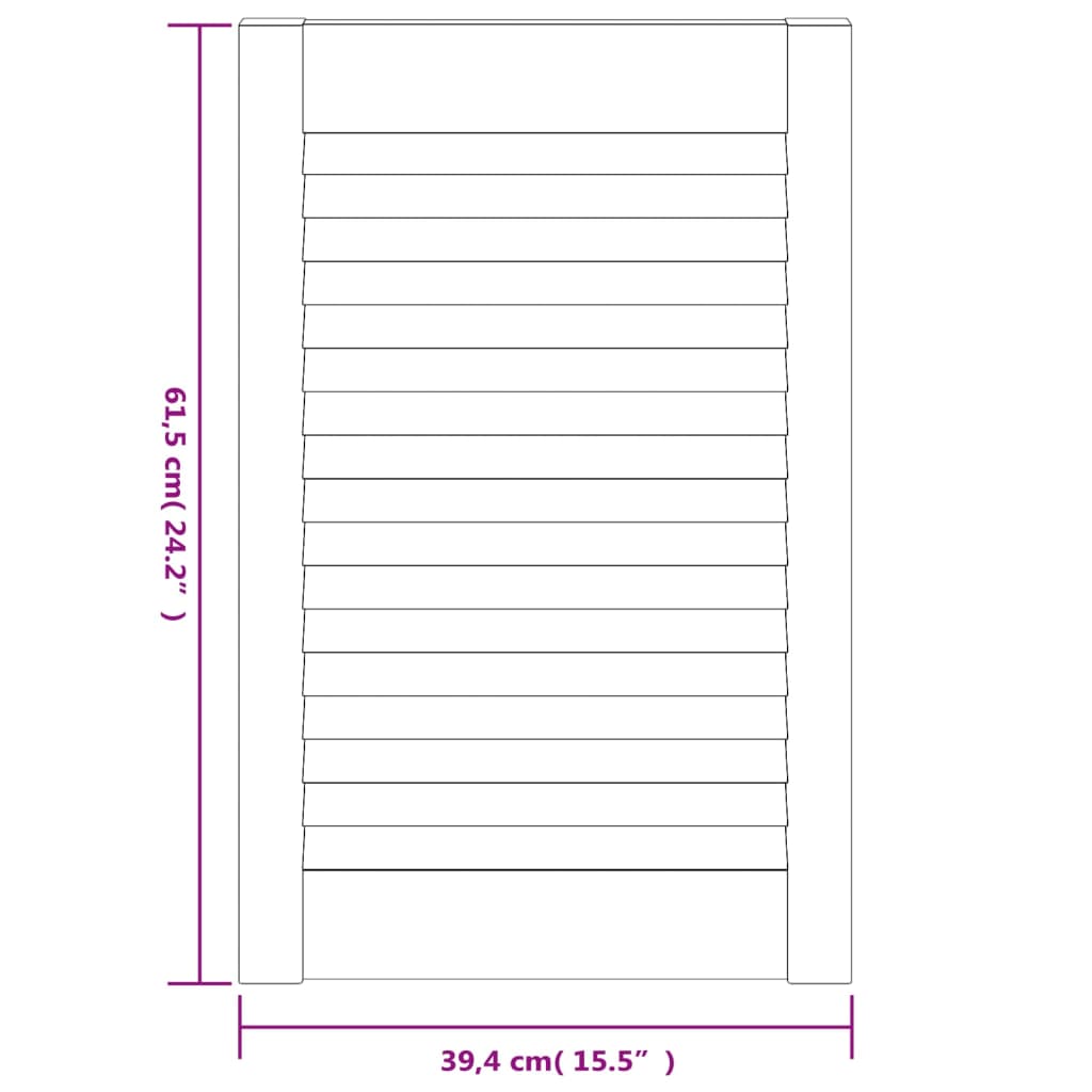 Ante a Lamelle 4 pz Legno Massello di Pino Bianche 61,5x39,4 cm cod mxl 64101