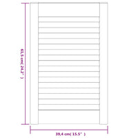 Ante a Lamelle 4 pz Legno Massello di Pino Bianche 61,5x39,4 cm cod mxl 64101