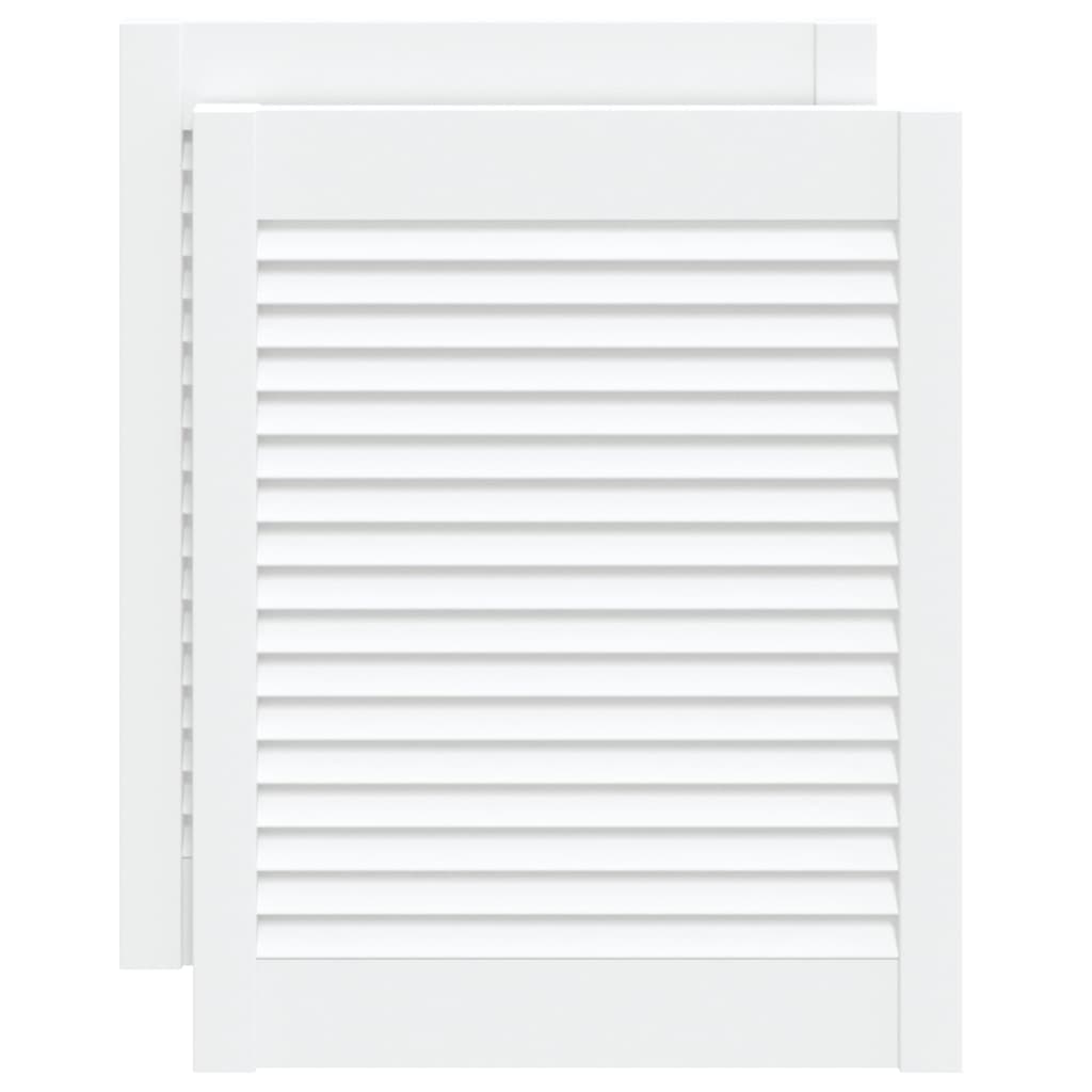 Ante a Lamelle 2 pz Legno Massello di Pino Bianco 61,5x49,4 cm cod mxl 56084