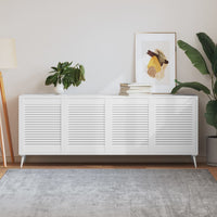 Ante a Lamelle 4 pz Bianche 61,5x49,4 cm in Legno di Pino 151156