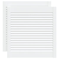 Ante a Lamelle 2 pz Legno Massello di Pino Bianche 61,5x59,4 cm cod mxl 56680