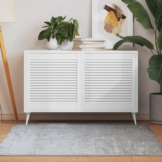 Ante a Lamelle Bianche 2 pz Bianche 61,5x59,4 cm Legno di Pino 151158