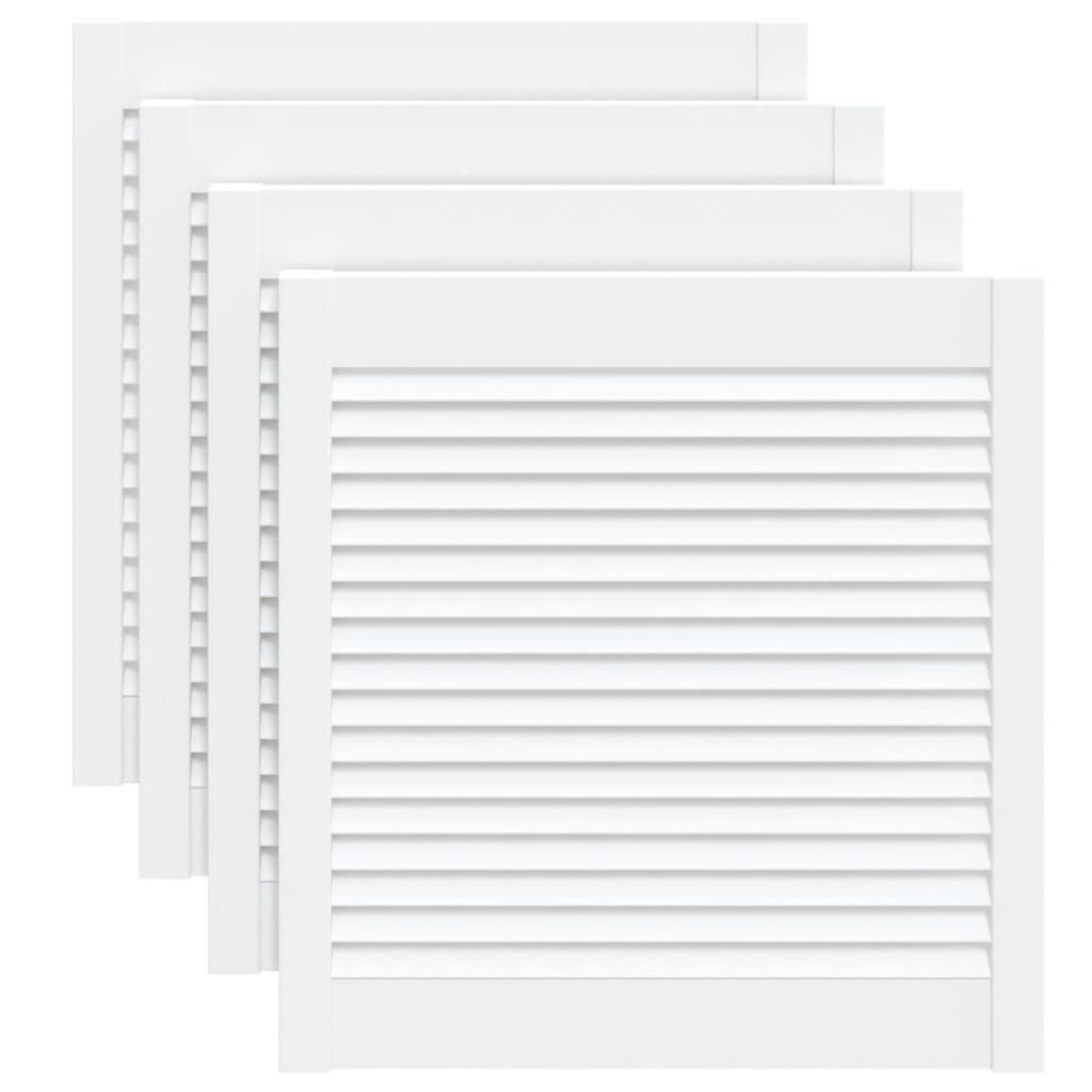 Ante a Lamelle 4 pz Bianche 61,5x59,4 cm in Legno di Pino 151159