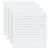Ante a Lamelle 4 pz Bianche 61,5x59,4 cm in Legno di Pino 151159