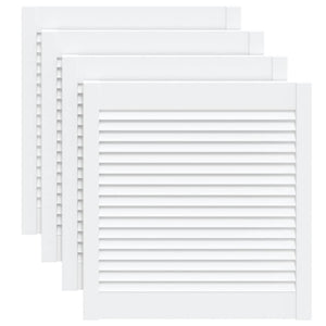 Ante a Lamelle 4 pz Bianche 61,5x59,4 cm in Legno di Pino 151159