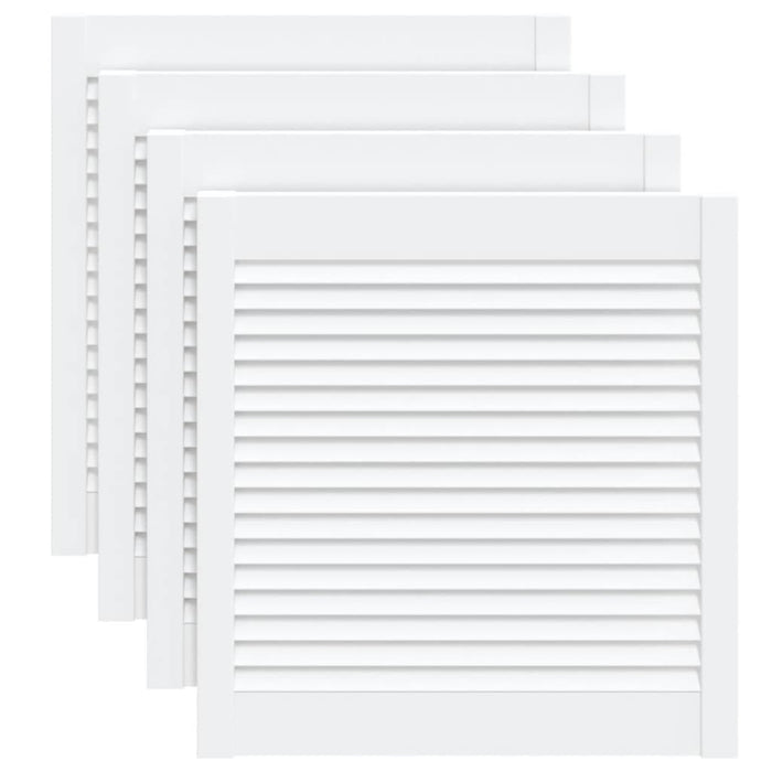 Ante a Lamelle 4 pz Bianche 61,5x59,4 cm in Legno di Pino 151159