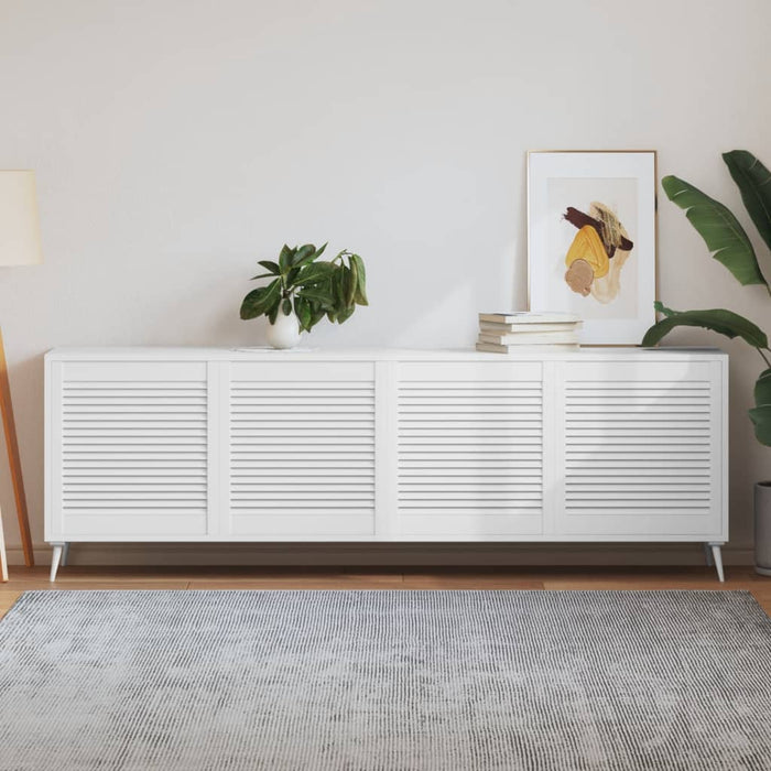 Ante a Lamelle 4 pz Bianche 61,5x59,4 cm in Legno di Pino 151159