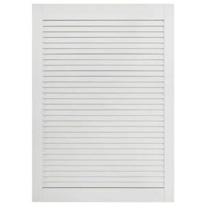 Anta con persiana, anta dell'armadio, mensola, rivestimento dell'anta per armadio, guardaroba, paravento, 69 x 39,4 cm, in legno massello di pino bianco 02_0003884