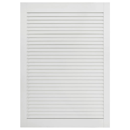 Anta con persiana, anta dell'armadio, mensola, rivestimento dell'anta per armadio, guardaroba, paravento, 69 x 39,4 cm, in legno massello di pino bianco 02_0003884