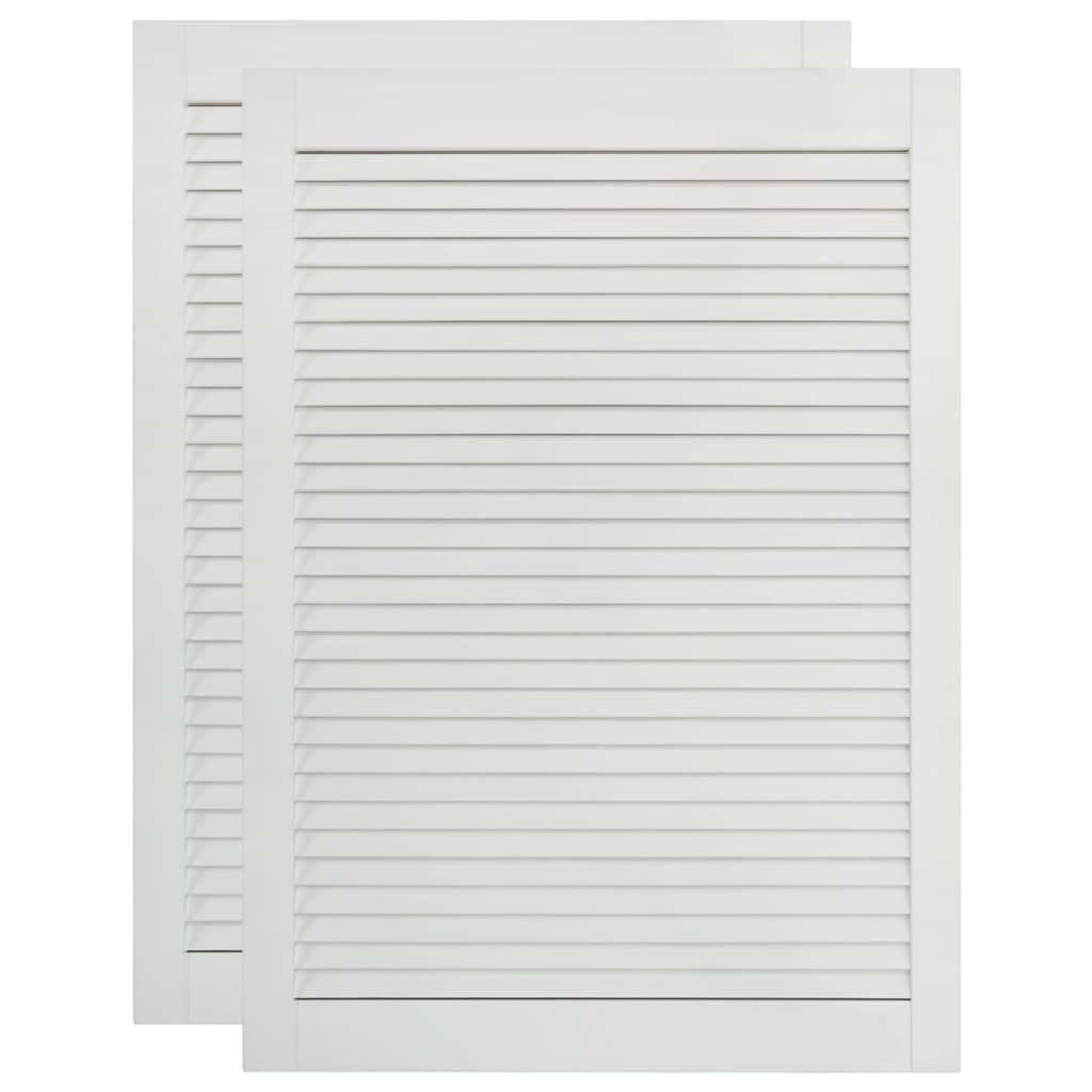 Ante a persiana 2 pezzi in legno di pino massiccio 69 x 39,4 cm bianco 02_0003908