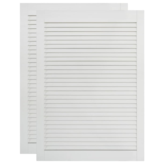 Ante a persiana 2 pezzi in legno di pino massiccio 69 x 39,4 cm bianco 02_0003908