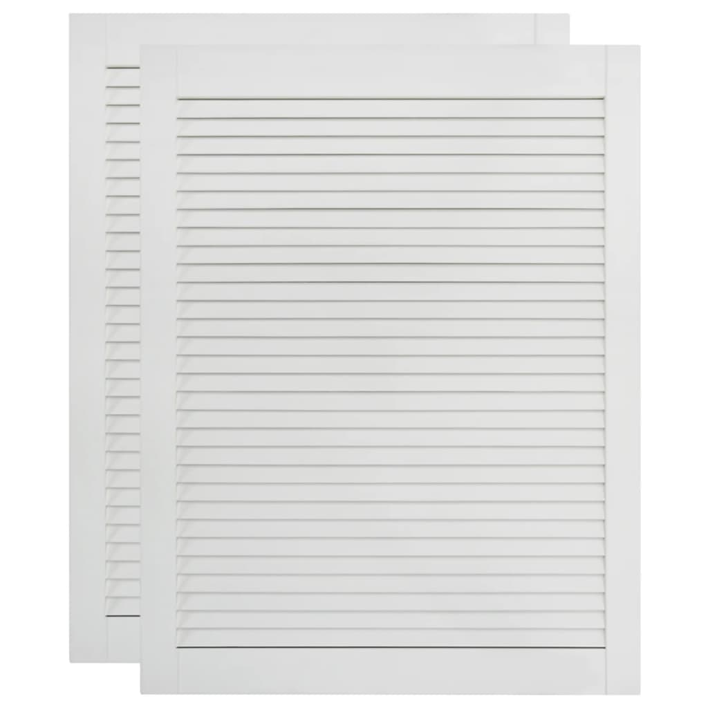 Ante a persiana 2 pezzi in legno di pino massiccio bianco 69x49,4 cm 02_0003909