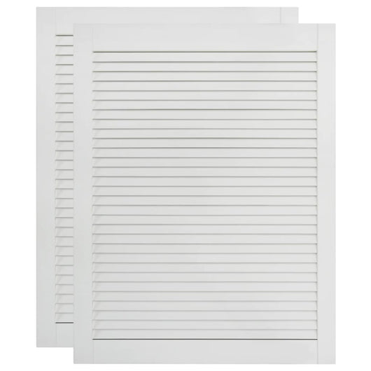 Ante a persiana 2 pezzi in legno di pino massiccio bianco 69x49,4 cm 02_0003909