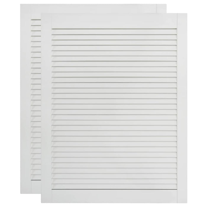Ante a persiana 2 pezzi in legno di pino massiccio bianco 69x49,4 cm 02_0003909