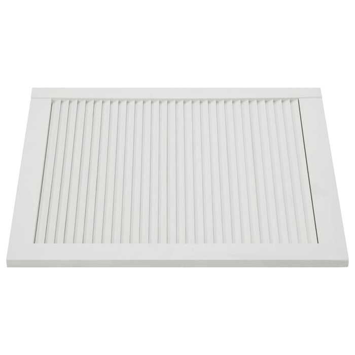 Porta persiana in legno massello di pino 69 x 59,4 cm bianco 02_0003886